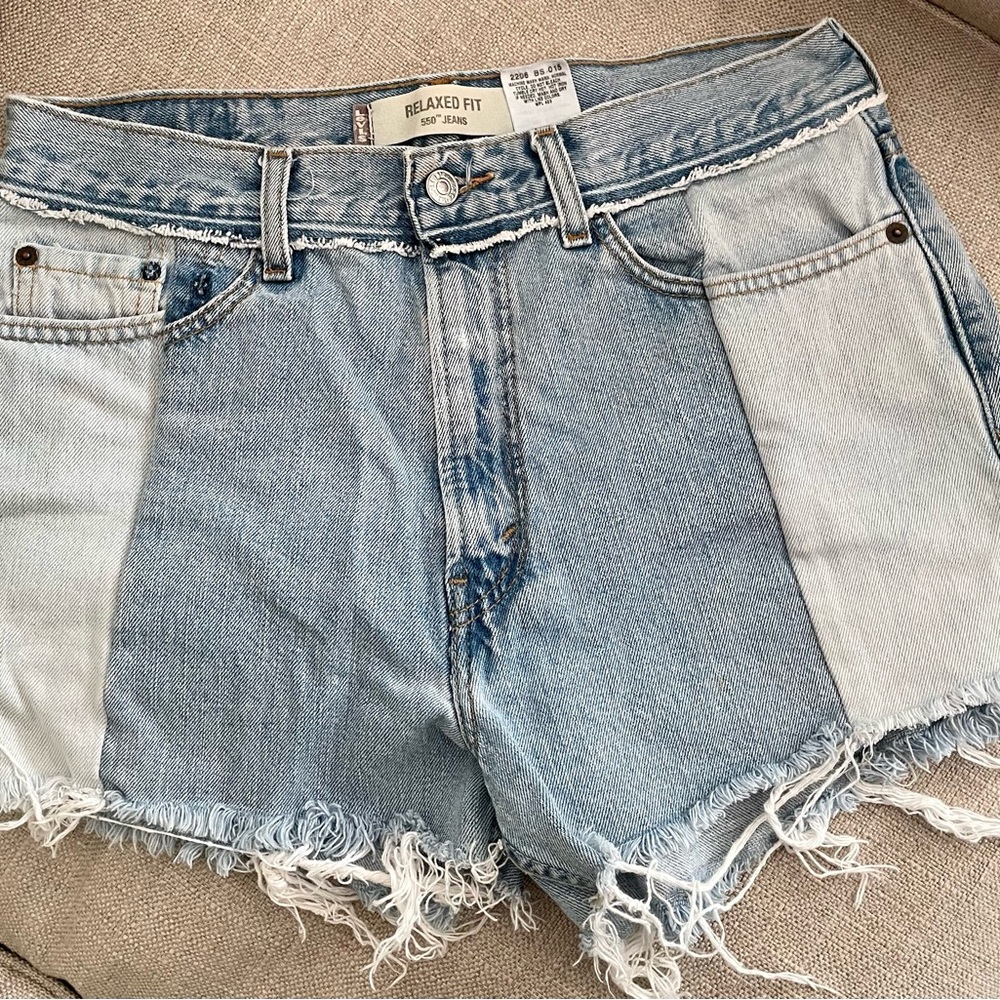 Vintage Levi's Two-Tone Blue Jean Shorts